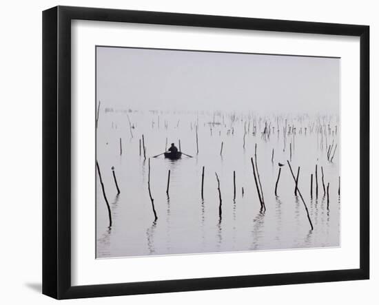 Oyster Beds, Arcachon, Gironde, Aquitaine, France-Adam Woolfitt-Framed Photographic Print