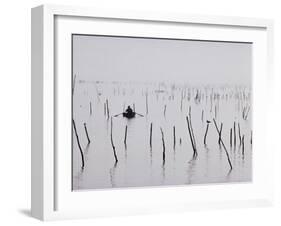 Oyster Beds, Arcachon, Gironde, Aquitaine, France-Adam Woolfitt-Framed Photographic Print