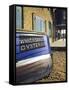 Oyster Boat Outside the Oyster Stores on the Seafront, Whitstable, Kent, England-David Hughes-Framed Stretched Canvas