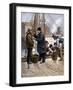 Oyster Buyer Tasting a Sample on the Dock in Baltimore, Maryland, 1880s-null-Framed Giclee Print