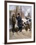 Oyster Buyer Tasting a Sample on the Dock in Baltimore, Maryland, 1880s-null-Framed Giclee Print