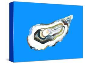 Oyster by the Sea Blue-Alice Straker-Stretched Canvas
