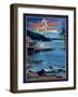 Oyster Cove Nova Scotia-Old Red Truck-Framed Giclee Print