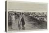 Oyster Cultivation in Brittany, English Visitors at the Oyster Beds at Cancale-null-Stretched Canvas