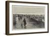 Oyster Cultivation in Brittany, English Visitors at the Oyster Beds at Cancale-null-Framed Giclee Print