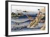 Oyster Fishing, C1785-1849-Katsushika Hokusai-Framed Giclee Print