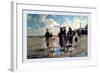 Oyster Gatherers of Cancale-John Singer Sargent-Framed Art Print