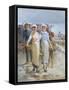 Oyster Girls at Cancale-Francois Nicolas Augustin Feyen-Perrin-Framed Stretched Canvas