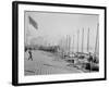 Oyster Luggers at the Levee, New Orleans-null-Framed Photo