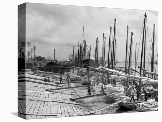 Oyster Luggers, New Orleans, La.-null-Stretched Canvas