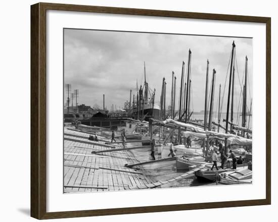 Oyster Luggers, New Orleans, La.-null-Framed Photo