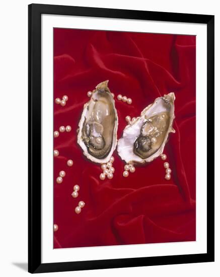 Oyster Shell and Pearls-null-Framed Photographic Print
