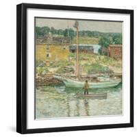 Oyster Sloop, Cos Cob 1902-Frederick Childe Hassam-Framed Giclee Print