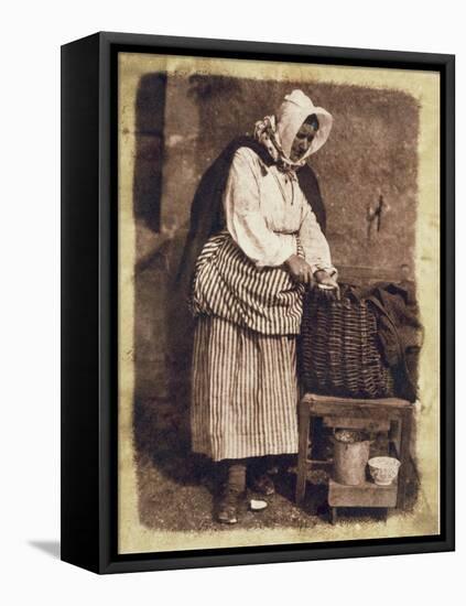 Oyster Woman, 1843-47-David Octavius Hill-Framed Stretched Canvas