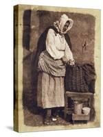 Oyster Woman, 1843-47-David Octavius Hill-Stretched Canvas