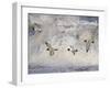 Oystercatchers in Flight over Breaking Surf, Norfolk, UK, December-Gary Smith-Framed Photographic Print