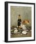 Oysters, Cake and a Bottle of Champagne, 1891-Victor Morenhout-Framed Giclee Print