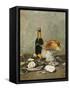 Oysters, Cake and a Bottle of Champagne, 1891-Victor Morenhout-Framed Stretched Canvas