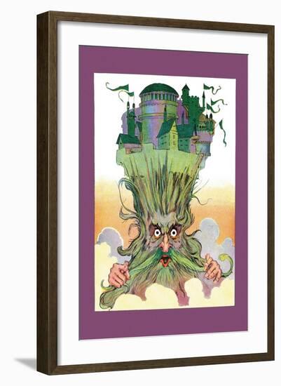 Oz on Ruggedo's Head-John R. Neill-Framed Art Print