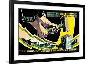OZET, Organization of Jewish Land Workers-Mikhail O. Dlugach-Framed Art Print
