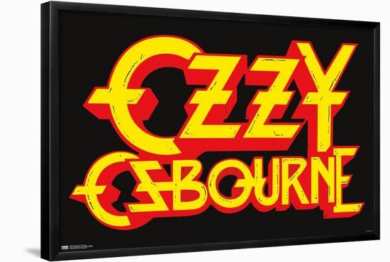 Ozzy Osbourne - Name Logo-Trends International-Framed Poster