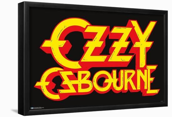 Ozzy Osbourne - Name Logo-Trends International-Framed Poster