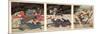 P.216-1955 the Death of Yamanaka Dankuro, Triptych-Kuniyoshi Utagawa-Mounted Giclee Print