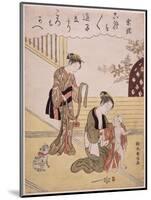 P.312-1941 a Mother Dressing Her Young Son in a Kimono-Suzuki Harunobu-Mounted Giclee Print