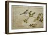 P.332-1946 Vol.2 F.2 Manchurian Great Tit and a Robin, from an Album 'Birds Compared in Humorous…-Kitagawa Utamaro-Framed Giclee Print