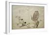 P.332-1946 Vol.2 F.4 an Owl and Two Eastern Bullfinches, from an Album 'Birds Compared in…-Kitagawa Utamaro-Framed Giclee Print