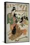 P.348-1945 Scene 1, Comparison of Celebrated Beauties and the Loyal League, C.1797-Kitagawa Utamaro-Stretched Canvas