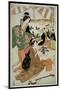 P.348-1945 Scene 1, Comparison of Celebrated Beauties and the Loyal League, C.1797-Kitagawa Utamaro-Mounted Giclee Print