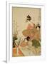 P.351-1945 Scene 4, Comparison of Celebrated Beauties and the Loyal League, C.1797-Kitagawa Utamaro-Framed Giclee Print