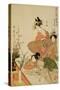 P.351-1945 Scene 4, Comparison of Celebrated Beauties and the Loyal League, C.1797-Kitagawa Utamaro-Stretched Canvas