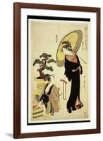 P.352-1945 Scene 5, Comparison of Celebrated Beauties and the Loyal League, C.1797-Kitagawa Utamaro-Framed Giclee Print