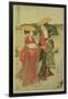 P.355-1945 Scene 8, Comparison of Celebrated Beauties and the Loyal League, C.1797-Kitagawa Utamaro-Framed Giclee Print