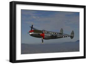 P-38 Lightning Flying over Santa Rosa, California-Stocktrek Images-Framed Photographic Print