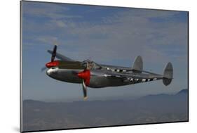 P-38 Lightning Flying over Santa Rosa, California-Stocktrek Images-Mounted Photographic Print