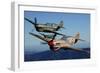 P-40 Warhawks Flying over Chino, California-Stocktrek Images-Framed Photographic Print