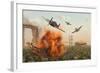 P-47 Thunderbolts Attacking German Jagdpanther Tanks During World War Ii-null-Framed Art Print