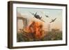 P-47 Thunderbolts Attacking German Jagdpanther Tanks During World War Ii-null-Framed Art Print