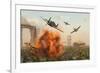 P-47 Thunderbolts Attacking German Jagdpanther Tanks During World War Ii-null-Framed Art Print