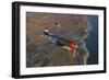 P-47 Thunderbolts Flying over Chino, California-Stocktrek Images-Framed Photographic Print