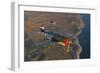 P-47 Thunderbolts Flying over Chino, California-Stocktrek Images-Framed Photographic Print