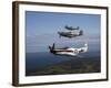 P-51 Cavalier Mustang with Supermarine Spitfire Fighter Warbirds-Stocktrek Images-Framed Photographic Print