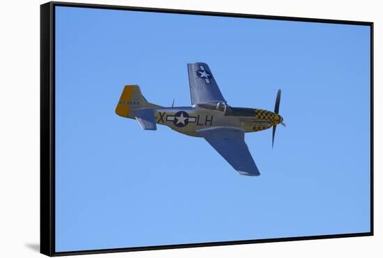 P-51 Mustang, American Fighter Plane, War Plane-David Wall-Framed Stretched Canvas