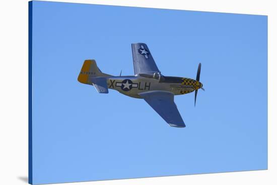 P-51 Mustang, American Fighter Plane, War Plane-David Wall-Stretched Canvas