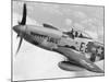 P-51 Mustang Fighter Plane in Flight. it Was a World War 2 Era Long-Range-null-Mounted Photo