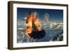 P-51 Mustangs Attacking a Flying Saucer-null-Framed Premium Giclee Print