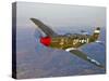 P-51B Mustang in Flight Over China, California-Stocktrek Images-Stretched Canvas